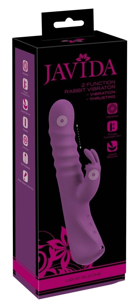 Jacida - Poręczny 2-Funkcyjny Wibrator Z Funkcją Pchnięć Fioletowy JAVIDA Jacida - Poręczny 2-Funkcyjny Wibrator Z Funkcją Pchnięć Fioletowy JAVIDA