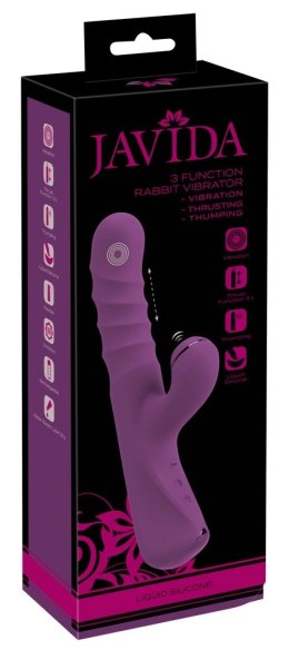 Javida - 3-Funkcyjny Wibrator Poręczny Króliczek Fioletowy JAVIDA