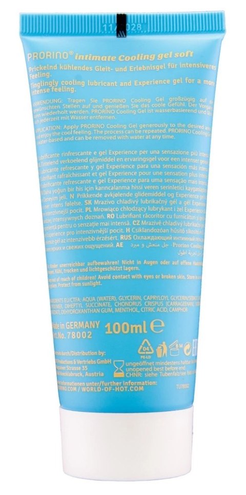 PRORINO - Chłodzący Krem Intymny Cooling Gel Soft 100ml PRORINO PRORINO - Chłodzący Krem Intymny Cooling Gel Soft 100ml PRORINO
