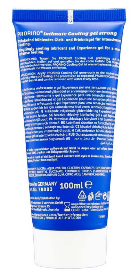 PRORINO - Stymulujący Żel Cooling Gel Strong 100 ml PRORINO PRORINO - Stymulujący Żel Cooling Gel Strong 100 ml PRORINO