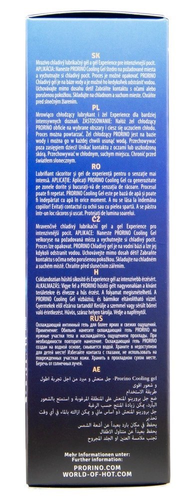 PRORINO - Stymulujący Żel Cooling Gel Strong 100 ml PRORINO PRORINO - Stymulujący Żel Cooling Gel Strong 100 ml PRORINO