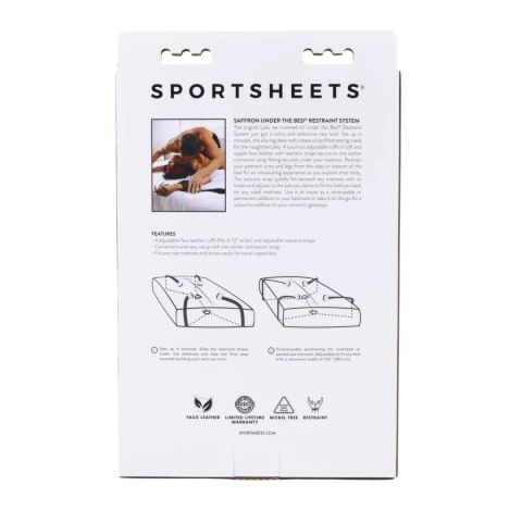Sportsheets - Zestaw Pasów I Mankietów Na Łóżko Czerwono-Czarne Sportsheets Sportsheets - Zestaw Pasów I Mankietów Na Łóżko Czerwono-Czarne Sportsheets
