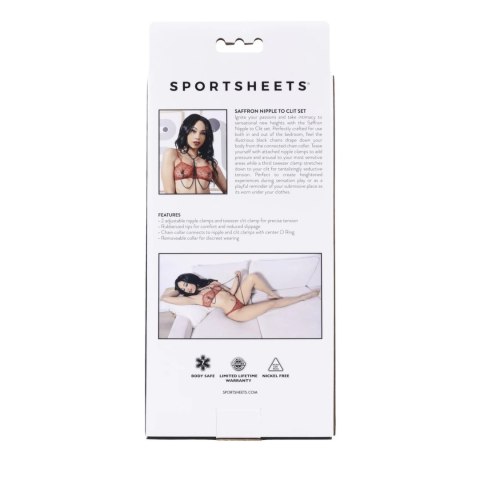 Sportsheets - Zestaw Zacisków Na Sutki I Łechtaczkę Na Łańcuszku Sportsheets Sportsheets - Zestaw Zacisków Na Sutki I Łechtaczkę Na Łańcuszku Sportsheets