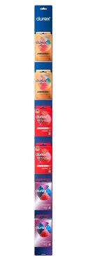 Durex Clip Strip - Zestaw 3 Rodzajów Prezerwatyw Thin Feel Real Feel I Surprise Mix Durex