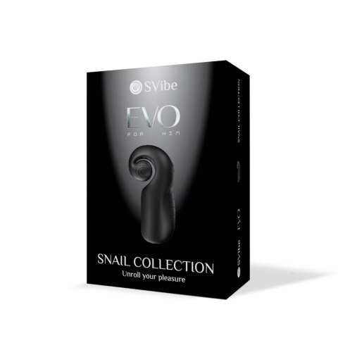 SVibe - Silikonowy Masturbator Automatyczny EVO Czarny Snail Vibe SVibe - Silikonowy Masturbator Automatyczny EVO Czarny Snail Vibe