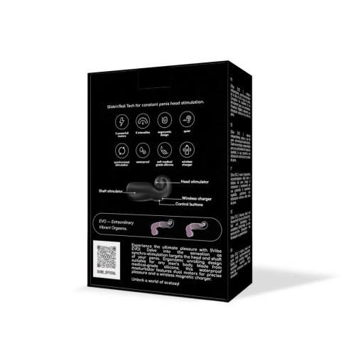 SVibe - Silikonowy Masturbator Automatyczny EVO Czarny Snail Vibe SVibe - Silikonowy Masturbator Automatyczny EVO Czarny Snail Vibe