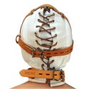 XR Brands - Kaptur skórzany Total - M/L - biały XR Brands