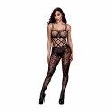 Bodystocking z otwartym krokiem - Baci Racerback Crotchless Bodystocking One Size Baci