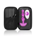 Koraliki analne wibrujące - B-Vibe Triplet Fuchsia B-Vibe