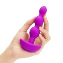 Koraliki analne wibrujące - B-Vibe Triplet Fuchsia B-Vibe