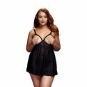 Koszulka - Baci Sheer Babydoll Black Queen Size Baci
