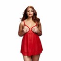 Koszulka - Baci Sheer Babydoll Red Queen Size Baci