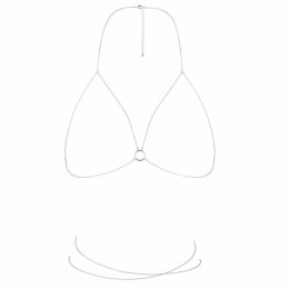 Łańcuszki jak stanik - Bijoux Indiscrets Magnifique Bra Chain Silver Bijoux Indiscrets