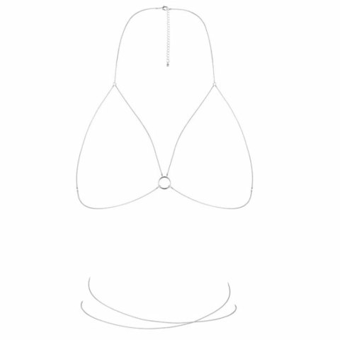 Łańcuszki jak stanik - Bijoux Indiscrets Magnifique Bra Chain Silver Bijoux Indiscrets