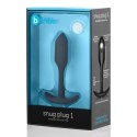 Plug analny - B-Vibe Snug Plug 1 Black B-Vibe