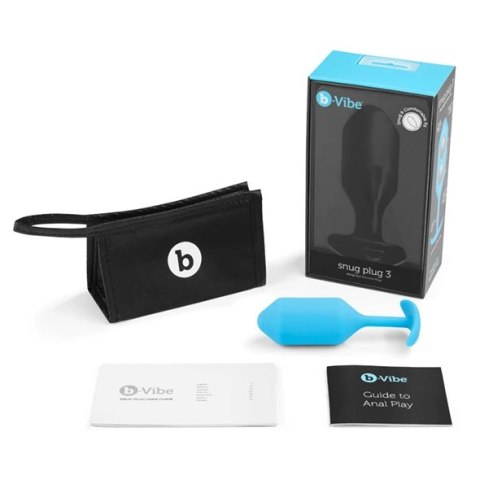 Plug analny - B-Vibe Snug Plug 3 Teal B-Vibe Plug analny - B-Vibe Snug Plug 3 Teal B-Vibe