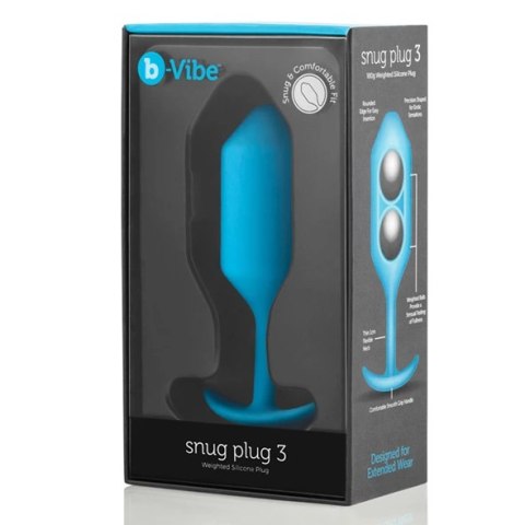 Plug analny - B-Vibe Snug Plug 3 Teal B-Vibe Plug analny - B-Vibe Snug Plug 3 Teal B-Vibe
