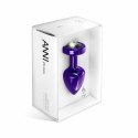 Plug analny - Diogol Anni Round Purple & Black 25 mm Diogol