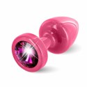 Plug analny zdobiony - Diogol Anni Butt Plug Round Pink & Pink 25 mm Diogol