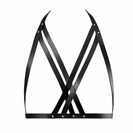 Uprząż na piersi - Bijoux Indiscrets Maze Halter Bra Harness Black Bijoux Indiscrets