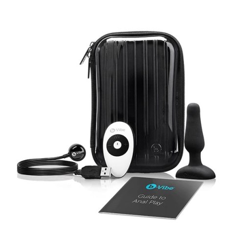 Zdalnie sterowany plug analny - B-Vibe Novice Plug Black B-Vibe Zdalnie sterowany plug analny - B-Vibe Novice Plug Black B-Vibe