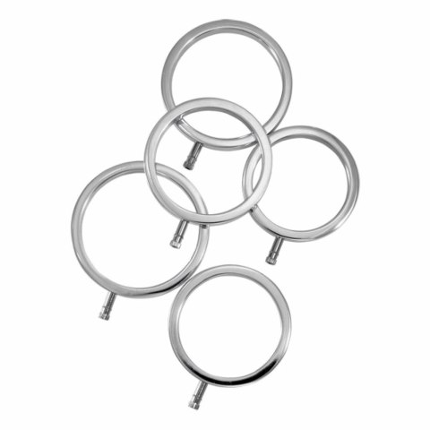 Metalowe pierścienie na penisa - ElectraStim Solid Metal Cock Ring Set 5 Sizes ElectraStim Metalowe pierścienie na penisa - ElectraStim Solid Metal Cock Ring Set 5 Sizes ElectraStim