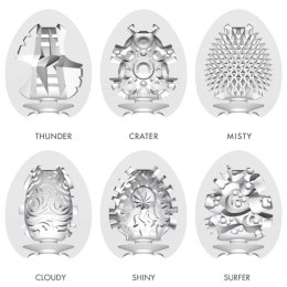 Zestaw sześciu masturbatorów - Tenga Egg 6 Styles Pack Serie 2 Tenga
