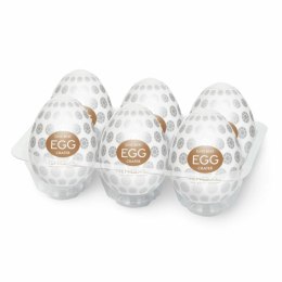 Zestaw sześciu masturbatorów - Tenga Egg Crater Tenga