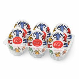 Zestaw sześciu masturbatorów - Tenga Keith Haring Egg Dance Tenga