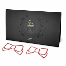 Nakładki na sutki - Bijoux Indiscrets Mimi Bow Red Kokarda Czerwona Bijoux Indiscrets