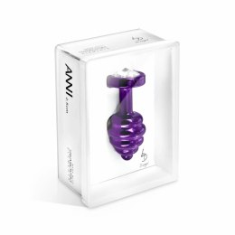 Plug analny - Diogol Ano Ribbed Purple 30 mm Diogol