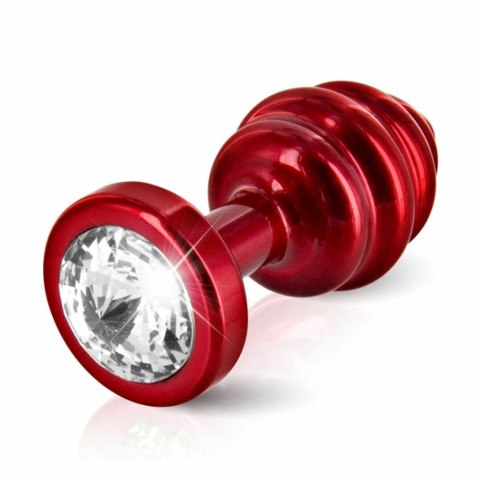 Plug analny - Diogol Ano Ribbed Red 30 mm Diogol Plug analny - Diogol Ano Ribbed Red 30 mm Diogol