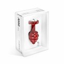 Plug analny - Diogol Ano Ribbed Red 35 mm Diogol