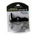 Plug analny podwójny tunel - Perfect Fit Double Tunnel Plug XL Black Czarny XL Perfect Fit