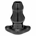 Plug analny podwójny tunel - Perfect Fit Double Tunnel Plug XL Black Czarny XL Perfect Fit