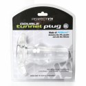 Plug analny podwójny tunel - Perfect Fit Double Tunnel Plug XL Clear Przezroczysty XL Perfect Fit