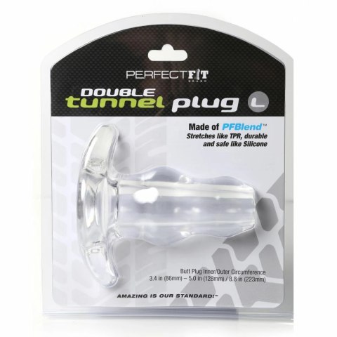 Plug analny podwójny tunel - Perfect Fit Double Tunnel Plug Large Clear Przezroczysty Duży Perfect Fit Plug analny podwójny tunel - Perfect Fit Double Tunnel Plug Large Clear Przezroczysty Duży Perfect Fit
