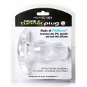 Plug analny podwójny tunel - Perfect Fit Double Tunnel Plug Medium Clear Przezroczysty Średni Perfect Fit