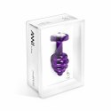 Plug analny zdobiony - Diogol Ano Butt Plug Ribbed Purple 25 mm Diogol