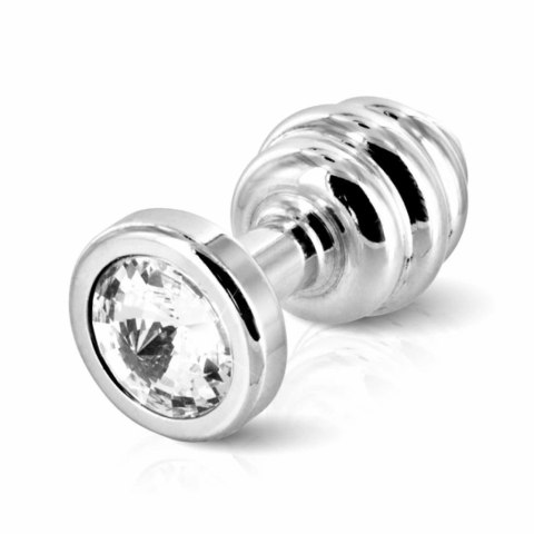 Plug analny zdobiony - Diogol Ano Butt Plug Ribbed Silver Plated 25 mm Diogol Plug analny zdobiony - Diogol Ano Butt Plug Ribbed Silver Plated 25 mm Diogol