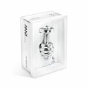 Plug analny zdobiony - Diogol Ano Butt Plug Ribbed Silver Plated 25 mm Diogol