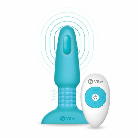 Zdalnie sterowany plug analny - B-Vibe Rimming Plug 2 Teal B-vibe Zdalnie sterowany plug analny - B-Vibe Rimming Plug 2 Teal B-vibe
