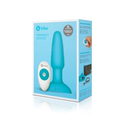 Zdalnie sterowany plug analny - B-Vibe Rimming Plug 2 Teal B-vibe Zdalnie sterowany plug analny - B-Vibe Rimming Plug 2 Teal B-vibe