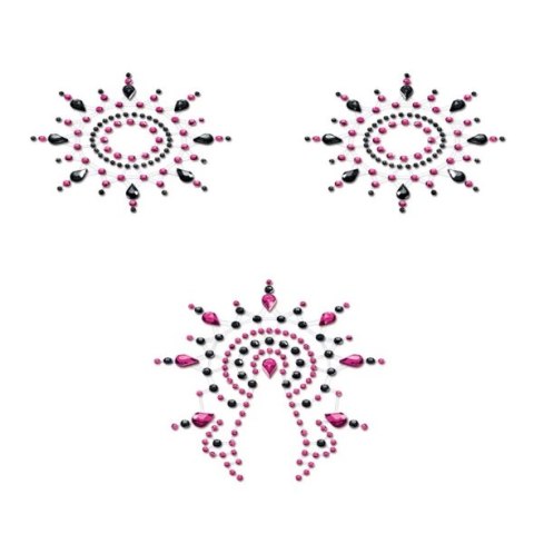 Biżuteria do ciała - Petits Joujoux Gloria Set Black & Pink Petits Joujoux Biżuteria do ciała - Petits Joujoux Gloria Set Black & Pink Petits Joujoux