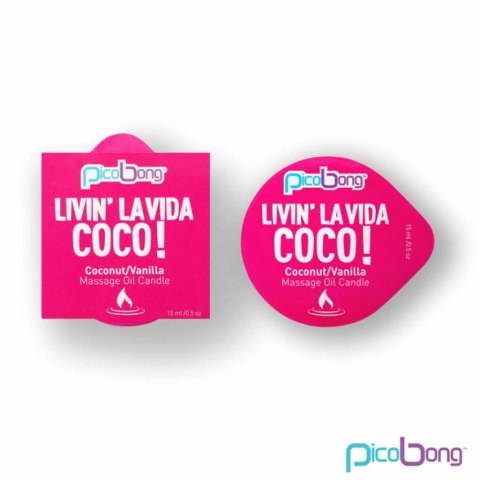 Świeca do masażu - Picobong Massage Oil Candle Coconut & Vanilla 15 ml PicoBong Świeca do masażu - Picobong Massage Oil Candle Coconut & Vanilla 15 ml PicoBong
