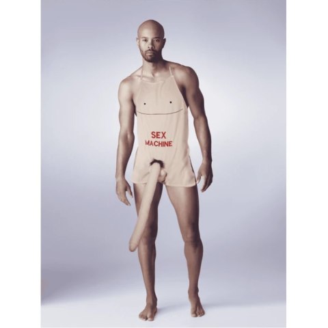 Apron - Zabawny Fartuch Z Wielkim Penisem I Napisem Sex Machine Kemis Apron - Zabawny Fartuch Z Wielkim Penisem I Napisem Sex Machine Kemis