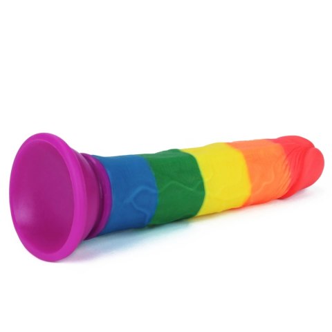 Lovetoy - Silikonowe Tęczowe Dildo Prider Z Przyssawką 18,5 cm Kemis Lovetoy - Silikonowe Tęczowe Dildo Prider Z Przyssawką 18,5 cm Kemis