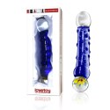 Lovetoy - Szklane Luksusowe Dildo Niebieskie Podgrzewane Lub Chłodzone 19 cm Kemis