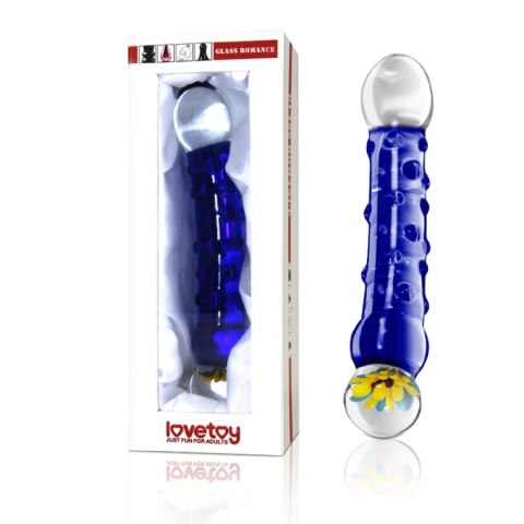 Lovetoy - Szklane Luksusowe Dildo Niebieskie Podgrzewane Lub Chłodzone 19 cm Kemis Lovetoy - Szklane Luksusowe Dildo Niebieskie Podgrzewane Lub Chłodzone 19 cm Kemis