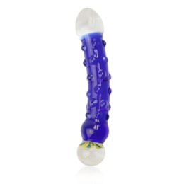 Lovetoy - Szklane Luksusowe Dildo Niebieskie Podgrzewane Lub Chłodzone 19 cm Kemis